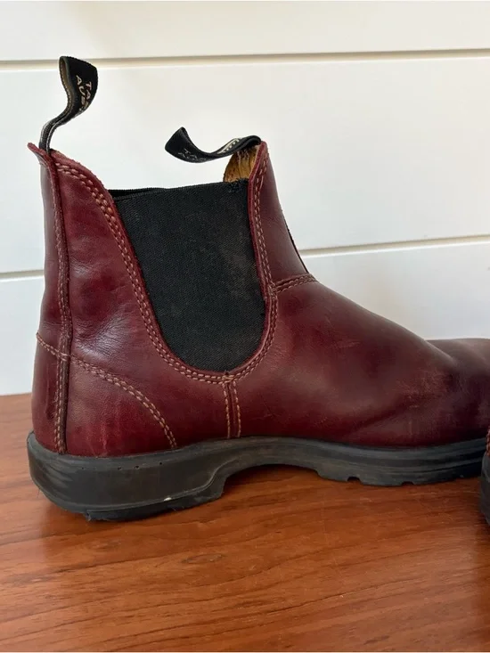 Blundstone 1440 Redwood leather Chelsea Ankle Boots Sz 6.5 Hipster Outdoor Work - Picture 5 of 10